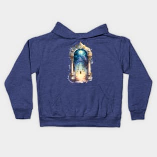 Fairy Door Watercolor 2 Come Through Kids Hoodie